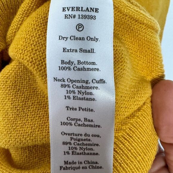 Everlane cashmere mustard sweater size XS - Picture 4 of 5